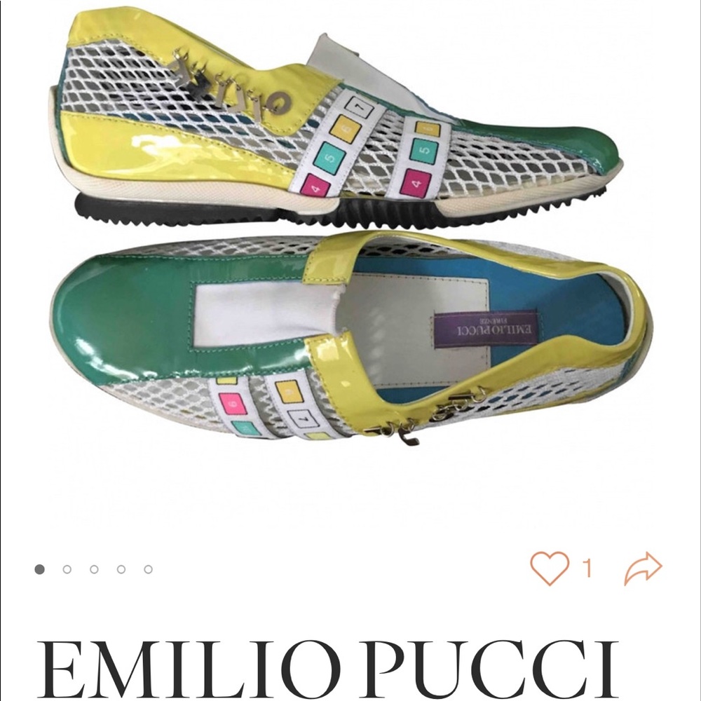 Emilio Pucci Vintage moccasins  leather rare sz 37
